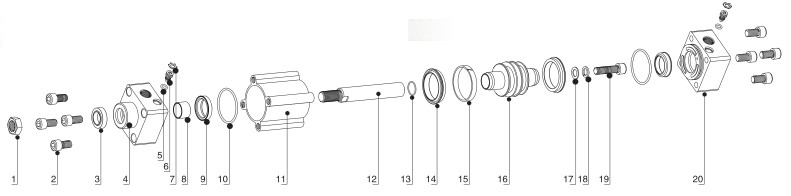 Airtac ISO6431 SI pneumatiske sylindersett