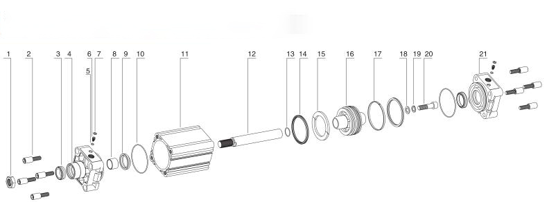 VDMA24562 Festo DNC маҷмӯаҳои силиндраи пневматикӣ